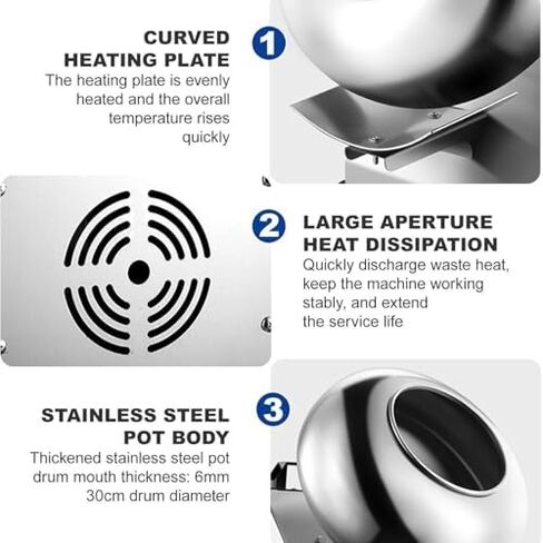 500W Chocolate Coating Machine,Electric Sugar Coating Machine,Candy Coater Machine,Sugar Ball Panning Machine for Food Industry in Kuwait