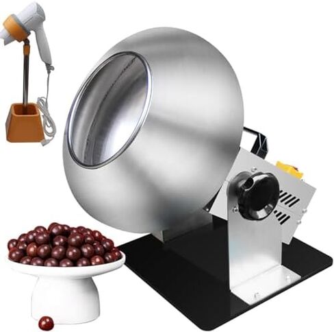Sugar Ball Coating Drying Machine,with Adjustable Tilt Angle,Commercial Sugar Coating Machine,Electric Chocolate Polishing Machine,Sugar Coating Pan in Kuwait