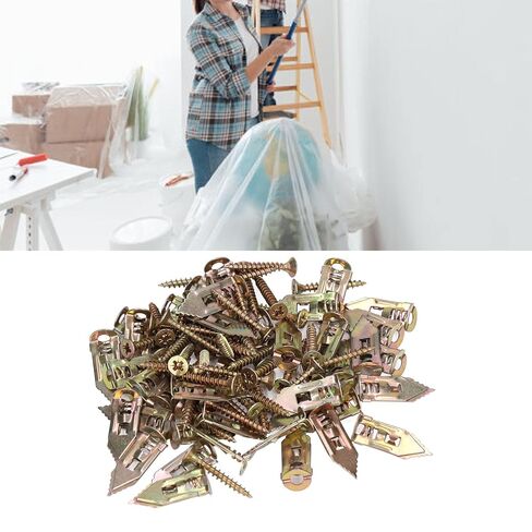 Self Drilling Anchors Screws, Quick Install No Pre-Drilling Needed, Expanding Wall Anchors, 40 Pack Carbon Steel Expands on Two Sides Heavy Duty, for Home Decor, Picture Frames, Sh in Saudi Arabia