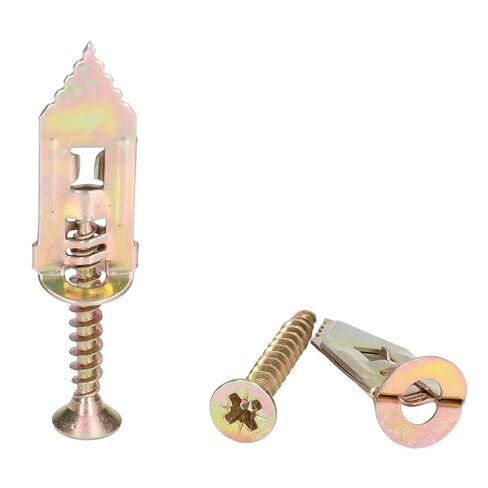 Self Drilling Anchors Screws, Quick Install No Pre-Drilling Needed, Expanding Wall Anchors, 40 Pack Carbon Steel Expands on Two Sides Heavy Duty, for Home Decor, Picture Frames, Sh in Saudi Arabia