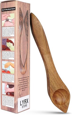 Musical Wooden Spoons – 9" Handcrafted Rosewood Folk Percussion Instrument for Irish Celtic Rhythm, Hand Percussion, Acoustic Jam, Live Music & Unique Gifts in Kuwait