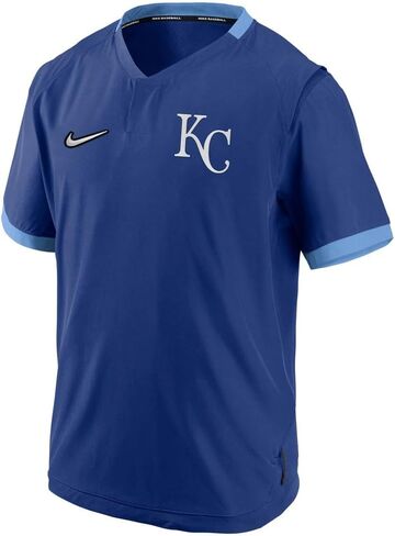سترة صوفية بأكمام قصيرة من مجموعة MLB Authentic Collection من Nike للرجال in Saudi Arabia