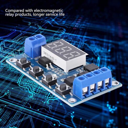 aqxreight مؤقت تأخير لوحة الدائرة توقيت الدورة MOS Tube Control 12 24V الكهرومغناطيسي Rela Timer Delay Circuit Board Timer RelayRelay Module 12 24V توقيت دورة الزناد كهربائي in Saudi Arabia