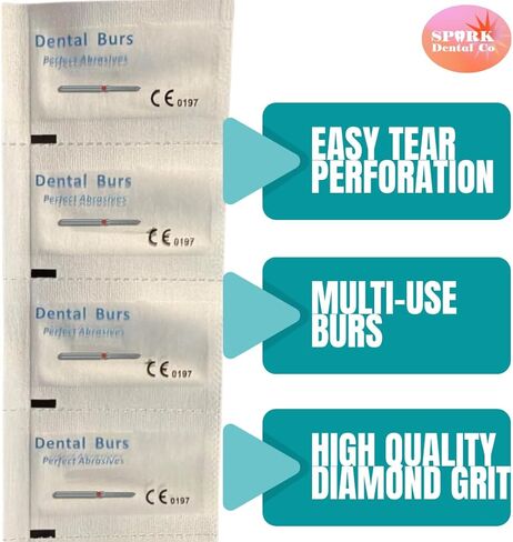 10 Pack of Diamond Burs FG Round - Multi-Use Friction Grip Burs (10 Burs Per Pack) ISO 801-010 Thru 801-021 in Various Grits in Saudi Arabia
