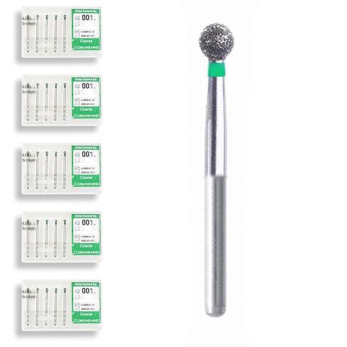Spherical 2.9 mm Dia. Coarse Grit Diamond Dental Bur 25 Pcs. 001.29C1 in Saudi Arabia
