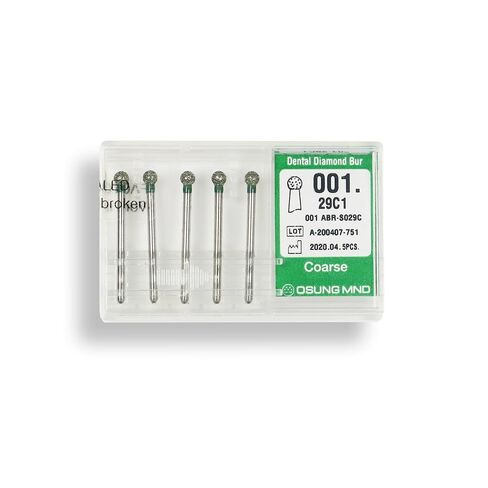 Spherical 2.9 mm Dia. Coarse Grit Diamond Dental Bur 25 Pcs. 001.29C1 in Saudi Arabia