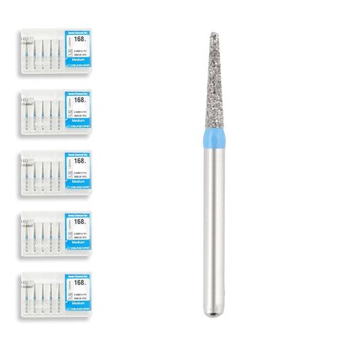 مخروطي الشكل، مبتور، قطر 1.8 ملم. مثقاب أسنان ماسي متوسط ​​الحصباء 25 قطعة. 168.18 م2 in Kuwait