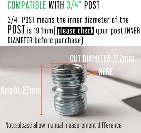 12 قطعة من موصلات القطب الملولبة الصغيرة المتوافقة مع عمود رفوف صغير 3/4 بوصة، موصل مقرنة لتمديد رفوف الأسلاك in Kuwait