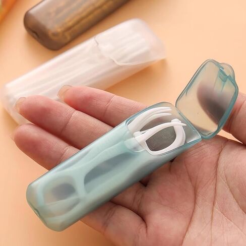 6PCS Mini Portable Storage Boxes - Plastic Small Parts Organizer for Toothpicks, Dental Floss, Pills, Jewelry & Small Accessories in Saudi Arabia