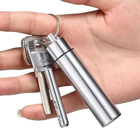 Stainless Steel Toothpick Holder Set - Portable Reusable Dental Picks with Keychain for Travel, Camping, Outdoor Oral Hygiene Cleaning Kit in Saudi Arabia
