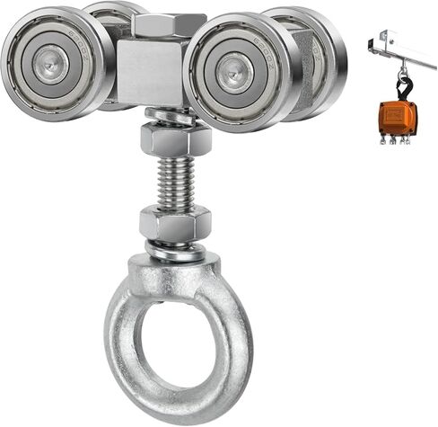 عربة ذات 4 عجلات للرافعة المتوافقة مع Unistrut 1-5/8 بوصة ث أو قناة تبختر أطول مع مسمار M10 وصواميل عين الرفع - قطعة واحدة in Saudi Arabia