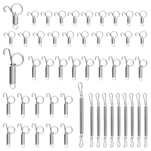 10 Pcs Extension Spring with 2 Clips Hold Small Animals Water Dispenser and 40 PCS Spring Latch for Cages for Fixing Pet Cage Door Rabbit, Wire Cage, Guinea Pig, Squirrel in Kuwait