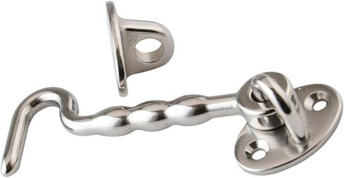 Cabin Hook And Eye Latch Sturdy Door Hook Lock Stainless Steel Accessories Easy Installation Secure Function Suitable for Marine Use Home Office Cabin in Kuwait
