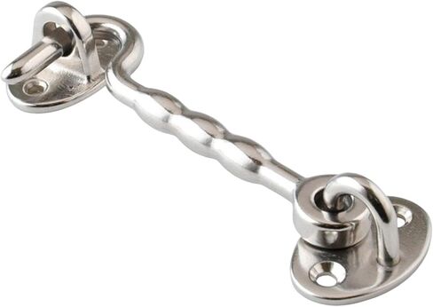 Cabin Hook And Eye Latch Sturdy Door Hook Lock Stainless Steel Accessories Easy Installation Secure Function Suitable for Marine Use Home Office Cabin in Kuwait