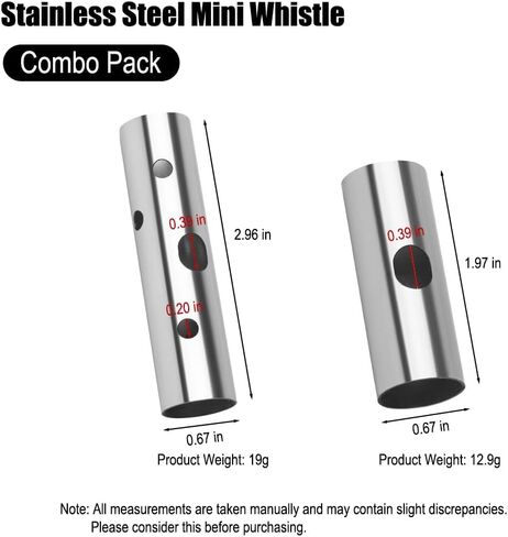 Stainless steel flute, mini harmonica, compact and portable instrument, small and large mouth flute combination set,Suitable for beginners in Saudi Arabia