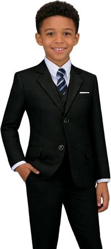 Boys' Formal Suit Set Adjustable Waist Suits for Toddler Boy Wedding School Dress Clothes in Kuwait