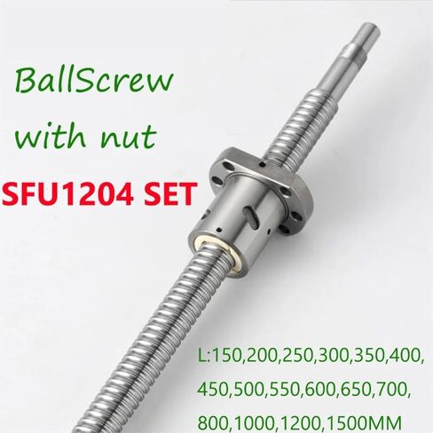 1PCS SFU1204 C5 Ball Screw BallScrew With1204 Flange Single Ball for CNC 3D Priter(800mm) in Saudi Arabia