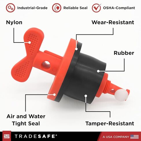 جهاز قفل الطبل من TRADESAFE - جهاز Loto ممتاز، قابس توسيع عالمي مع صامولة جناح من النايلون وحشية مطاطية لقفل الطبل، أدوات قفل أمان للامتثال لعلامة قفل OSHA in Saudi Arabia