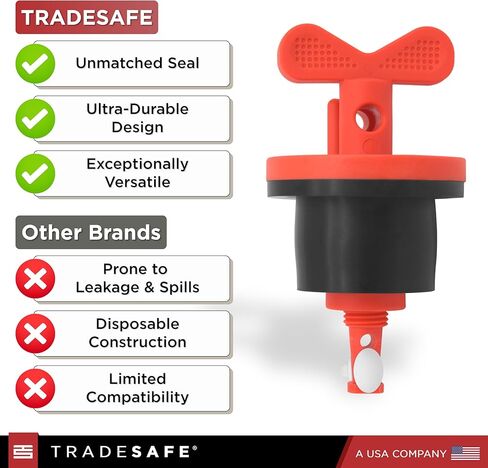 جهاز قفل الطبل من TRADESAFE - جهاز Loto ممتاز، قابس توسيع عالمي مع صامولة جناح من النايلون وحشية مطاطية لقفل الطبل، أدوات قفل أمان للامتثال لعلامة قفل OSHA in Saudi Arabia