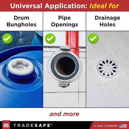 جهاز قفل الطبل من TRADESAFE - جهاز Loto ممتاز، قابس توسيع عالمي مع صامولة جناح من النايلون وحشية مطاطية لقفل الطبل، أدوات قفل أمان للامتثال لعلامة قفل OSHA in Saudi Arabia