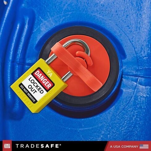 جهاز قفل الطبل من TRADESAFE - جهاز Loto ممتاز، قابس توسيع عالمي مع صامولة جناح من النايلون وحشية مطاطية لقفل الطبل، أدوات قفل أمان للامتثال لعلامة قفل OSHA in Saudi Arabia