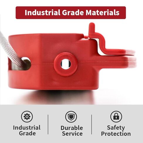 2 Pack Lockout Tagout Cable Lock,6.5ft Length Adjustable Safety Hasp Locks 4 Key Hole Lockout Tag Out 3/16" Diameter Stainless Loto Padlock OSHA Compliant in Kuwait