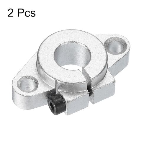 uxcell 2pcs SHF12 Aluminum Linear Rod Rail Shaft Support for 12mm Diameter Shaft, Linear Motion Rail Guides Mounting Bracket for CNC Machine, 3D Printer, Automation Equipment, Silver Tone in Kuwait