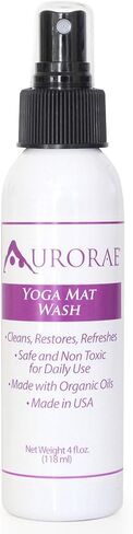 منظف ​​غسول سجادة اليوغا الطبيعي والعضوي من أورورا، 4 أونصة سائلة، آمن، ينظف، يستعيد وينعش. صُنع محليًا في الولايات المتحدة الأمريكية in Kuwait