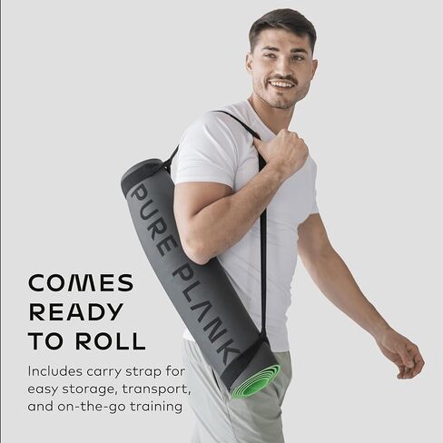 Reversible Yoga Mat - 5mm Thick Dual Sided Non-Slip Exercise Mat Made with 100% Recyclable Natural Rubber Eco-Friendly Fitness Pad for Core Training, HIIT, Pilates & Home Gym 26x71" in Saudi Arabia