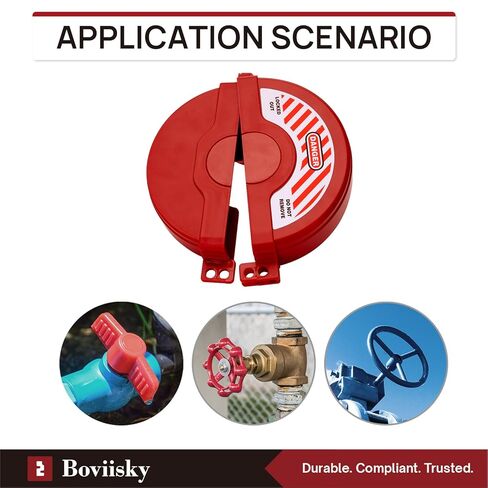 Gate Valve Lockout – ABS Plastic Red Secure Lock Device for 1 inch to 2-1/2 inch Diameter Valve Handles, Corrosion Resistance Durable Water Faucet Lock, 3011A in Kuwait
