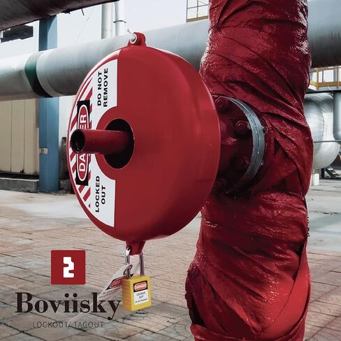 Gate Valve Lockout – ABS Plastic Red Secure Lock Device for 1 inch to 2-1/2 inch Diameter Valve Handles, Corrosion Resistance Durable Water Faucet Lock, 3011A in Kuwait