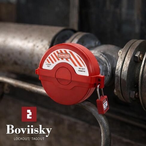 Gate Valve Lockout – ABS Plastic Red Secure Lock Device for 1 inch to 2-1/2 inch Diameter Valve Handles, Corrosion Resistance Durable Water Faucet Lock, 3011A in Kuwait