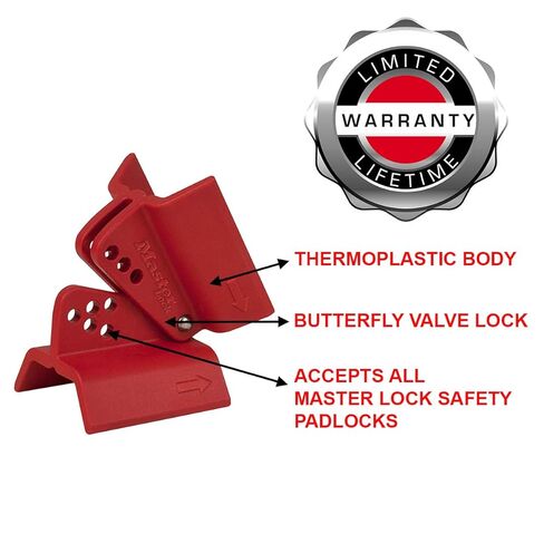 Master Lock - Butterfly Valve Lockout Device W 3-Foot Cable L in Saudi Arabia