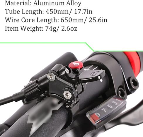 lyrlody Remote Lockout Lever, 450mm Tube Length Remote Lockout Lever, for Bikes with Cable Control, Front Fork Switch Air Fork Cable Control in Kuwait