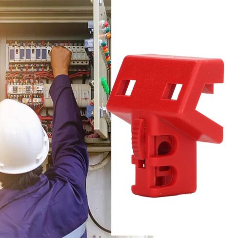 جهاز قفل قاطع مزدوج القطب، نايلون مقوى معزول مقاوم للحريق، 60 × 48 × 30 مم، قفل قاطع تاجوت للقفل الكهربائي، لقفل قاطع الدائرة الصغيرة والمتوسطة الحجم in Saudi Arabia