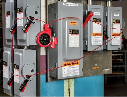 Master Lock Lockout Device with Retractable Cable [Steel Cable with Red Plastic Coating] – Security, Lock – S856 in Kuwait