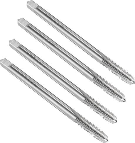 Uxcell 4 قطعة صنابير لولبية مستقيمة 1/4-20 UNC 2B خيط 4 "طويل جدًا HSS6542 آلة خيوط طحن الحنفية أدوات التنصت in Saudi Arabia