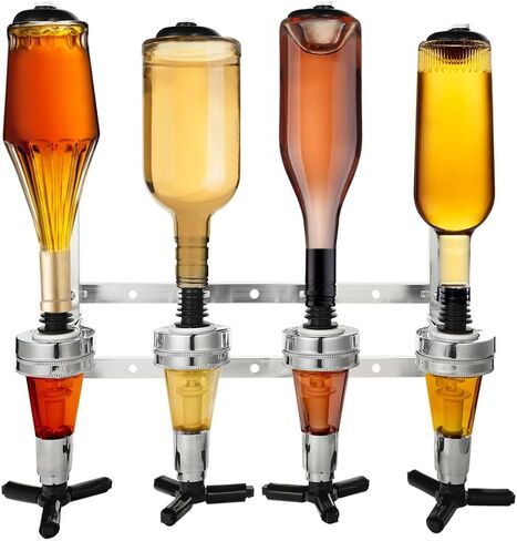Bar Dispenser Station, 4-Bottle Liquor Dispenser, Wall Mount Bar Butler Holder in Kuwait