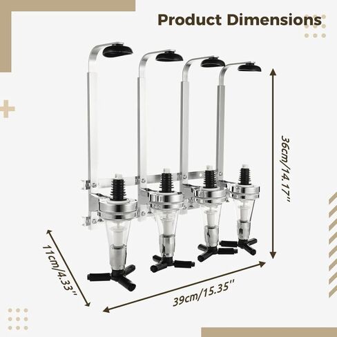 Bar Dispenser Station, 4-Bottle Liquor Dispenser, Wall Mount Bar Butler Holder in Kuwait