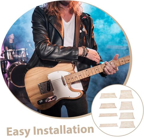 VANZACK 9pcs Electric Guitar Fretboard Accessories Shell Inlay Dots Trapezoid Inlay Supplies in Saudi Arabia
