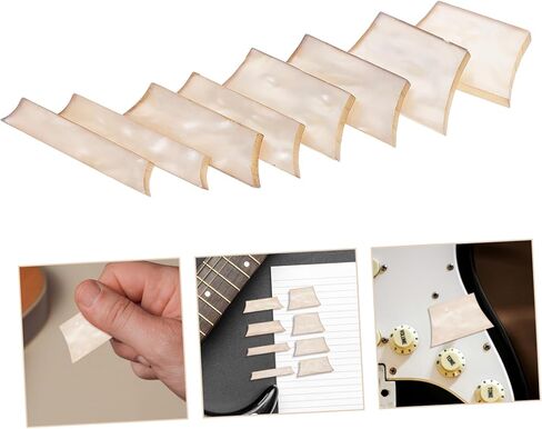 VANZACK 9pcs Electric Guitar Fretboard Accessories Shell Inlay Dots Trapezoid Inlay Supplies in Saudi Arabia