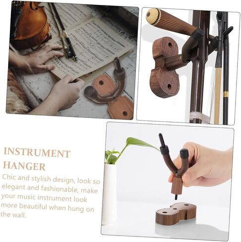 Wall Mounted Hanger with Protective Surface Compact Violin Hook for Wall Rack Space Saving Instrument Holder for Studio and Home Use in Saudi Arabia