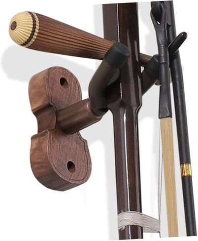 Wall Mounted Violin Hanger Rack with Walnut Base Space Saving Hook for Erhu and String Instruments Compact Lightweight Storage Holder for Home Studio in Saudi Arabia