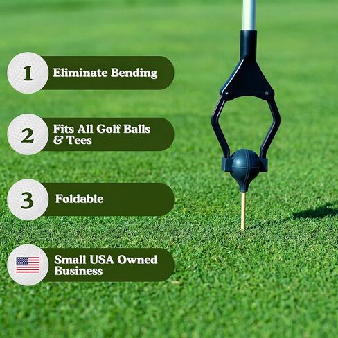 جهاز مساعد على لعب كرة الجولف لكبار السن V2.0 | موزع كرات الجولف يمنع الانحناء | موزع الجولف بدون محرك يُحسن لعب الجولف الخاص بك | الهدايا التكيفية لكبار السن | مساعد المحملة القابلة للطي in Kuwait