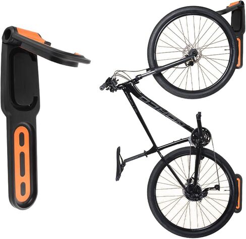 وحدة تخزين مرآب مثبتة على جدار الدراجة - شماعة دراجة قابلة للدوران، رف عمودي موفر للمساحة يحمل ما يصل إلى 66 رطلاً، سهل التركيب in Kuwait