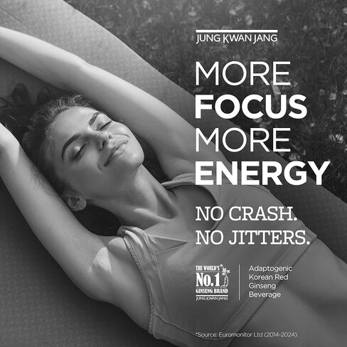 JUNG KWAN JANG Pomegranate with Korean Red Ginseng - Vegan Red Panax Ginseng Liquid Energy Drink with Natural Sweetness from Agave & Grape Extracts - No Caffeine, Non-GMO (20 Pouches, 1.69 fl oz) in Kuwait