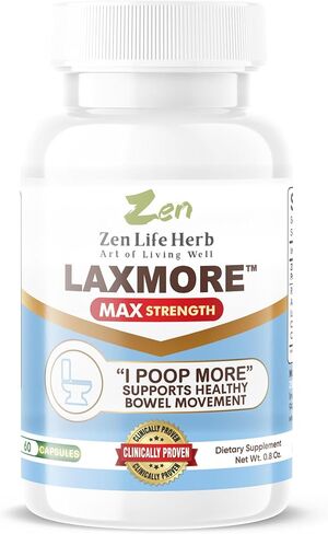 ZEN LIFE HERB LAXMORE I Poop More Max Strength 100% Natural Plant-Based Supplement (60 Capsules) in Kuwait