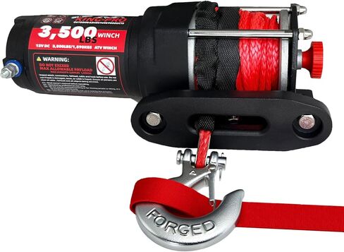 ونش استرداد KING-PRO 3500 رطل ATV UTV، طقم ونش كهربائي 12 فولت مع حبل صناعي 1/4 بوصة × 33 بوصة جهاز تحكم عن بعد سلكي ولاسلكي، IP68 مقاوم للماء للطرق الوعرة in Kuwait