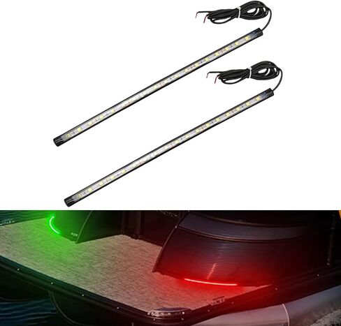 2Pack Boat Interior Lights, Waterproof Navigation Lights Marine LED Lights with Adhesive LED Strip Lights for Night Fishing, Deck, Pontoon, Dinghy, Kayak, Yacht, Boat, Car, Golf, Cart, Truck in Saudi Arabia