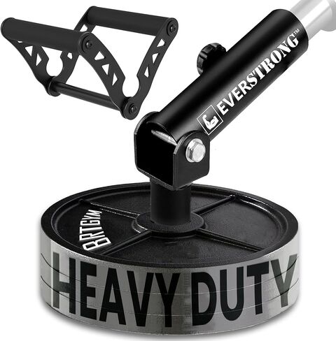 مرفق صف قضيب T من EVERSTRONG مع مقبض لغم أرضي مرفق على شكل حرف V - مرفق لغم أرضي دوار 360 درجة للحديد لتمرين الجسم بالكامل في صالة الألعاب الرياضية المنزلية - المساحات الصغيرة - حامل الألغام الأرضية القرفصاء المميتة in Kuwait